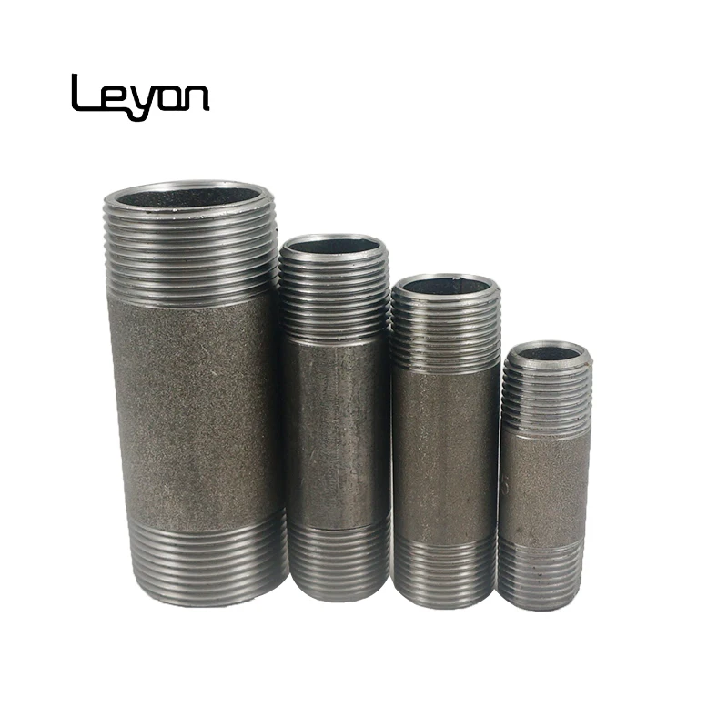 Carbon Steel Pipe Fitting Schedule 40 Nipple  NPT Male Black Finish 1/2 inch x18 inch carbon steel pipe nipple
