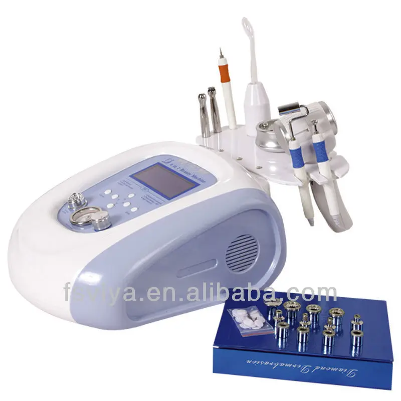 Professional 6 in 1 Electrical Hot Cold Facial Massage Diamond Dermabrasion Beauty Machine
