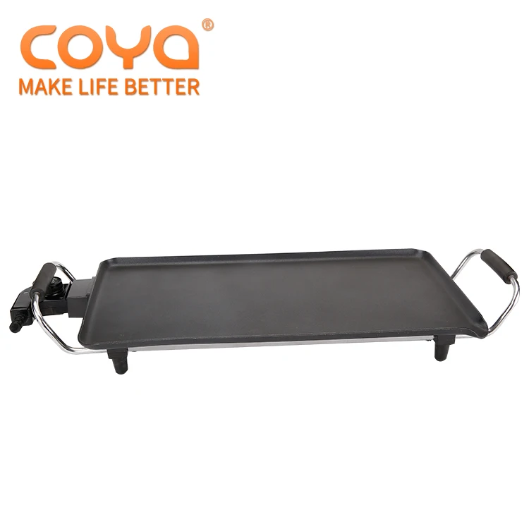 Новый безопасный противоскользящий ноги бытовой барбекю гриль Электрический контакт/сковородку с дыма Бесплатная антипригарным