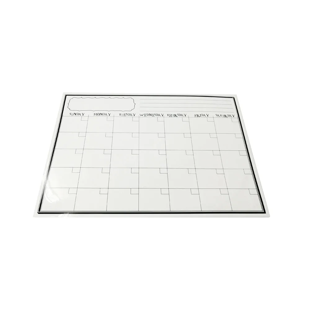
High Quality Household Dry Erase Flexible Magnetic Calendar Sheet for Refrigerator 