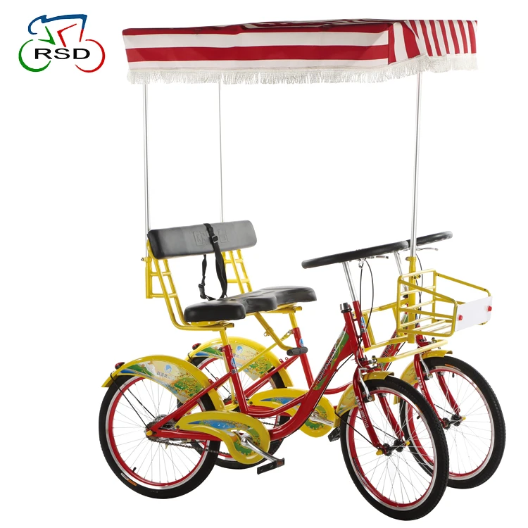 Tianjin factory 2 seater surrey bike tandem bicycle for adult/sightseeing bike 2 person side by side/seater tandem bike
