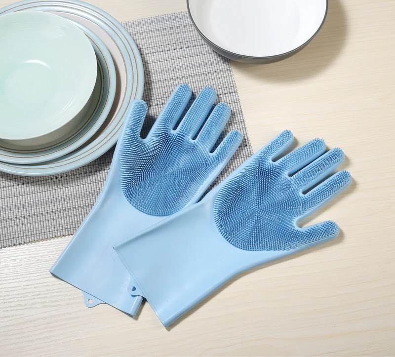heat-resistant non-stick  custom fancy silicone dish washing rubber gloves