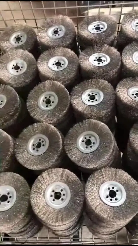 FMT Deburring Cleaning Polishing  circular round  wheel Barbecuing Machine Brush