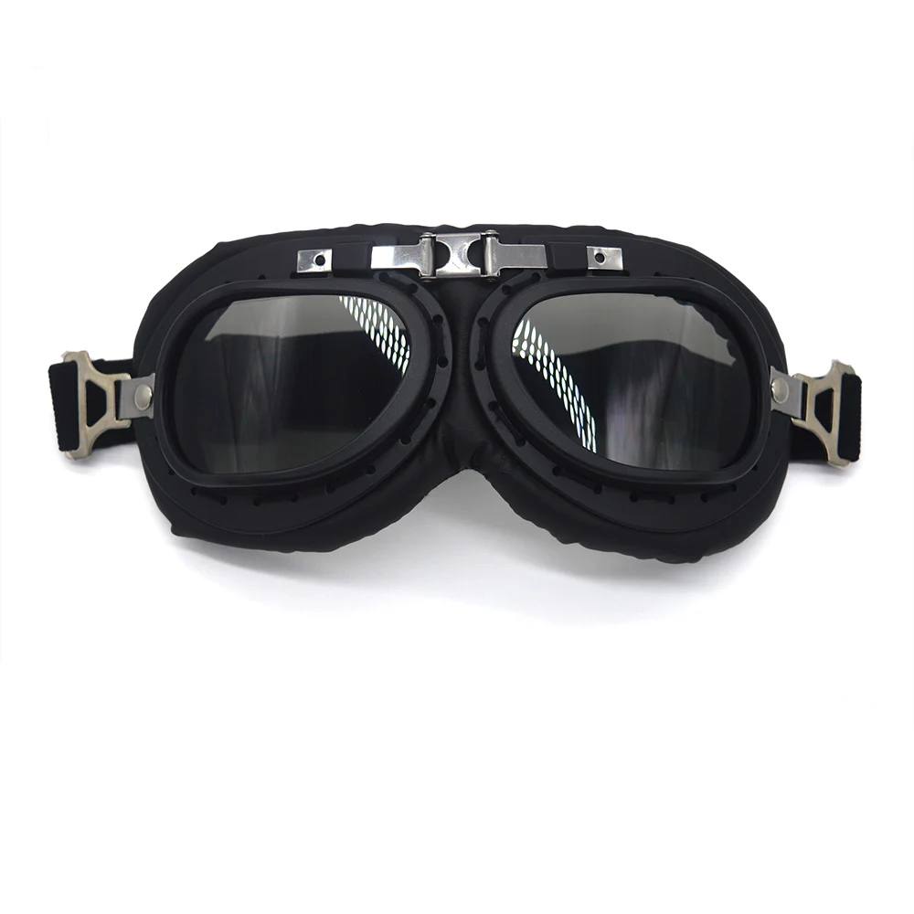 Vintage Motorcycle Goggle Motocross WWII Pilot Goggles For Harley Retro Motorcycle with open half face helmet
