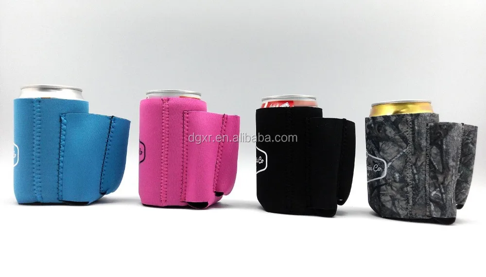 Durable promotional pattern printing neoprene can cooler with cigarette holder and lighter