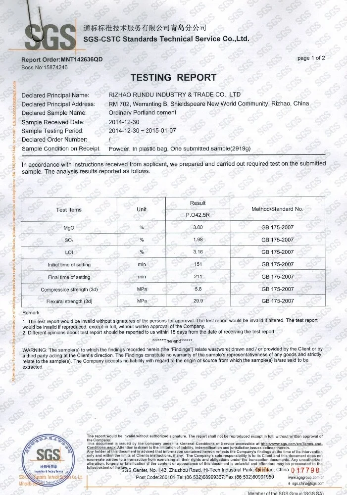 
portland cement 42.5R 