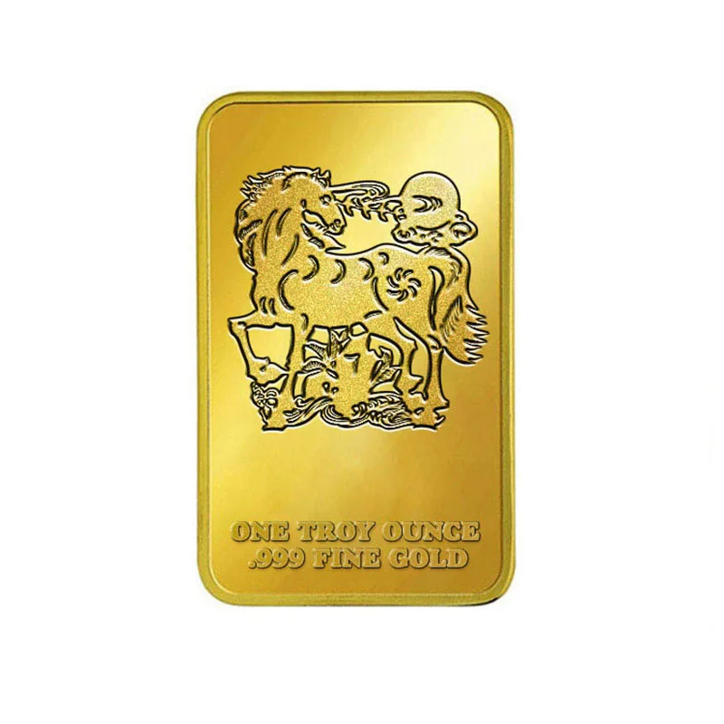 hight quality products OEM/ODM business gifts monkey embossing ingot collections gilding metal ingot