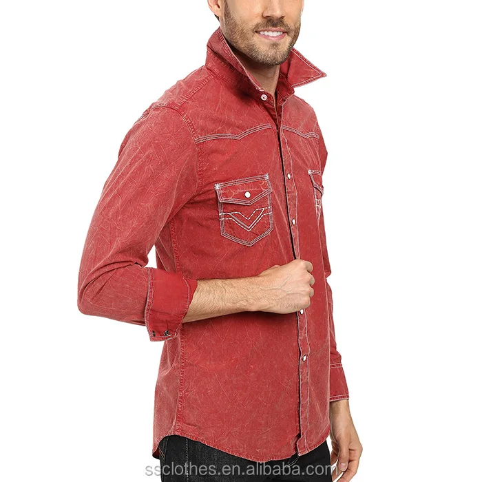 Best selling custom european style cowboy shirts for men