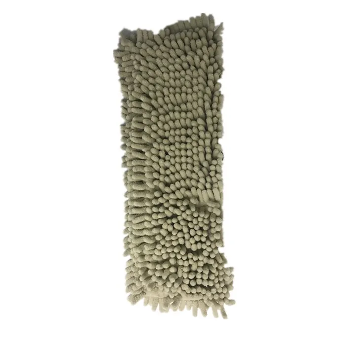 flat chenille mop with wood handle and pad