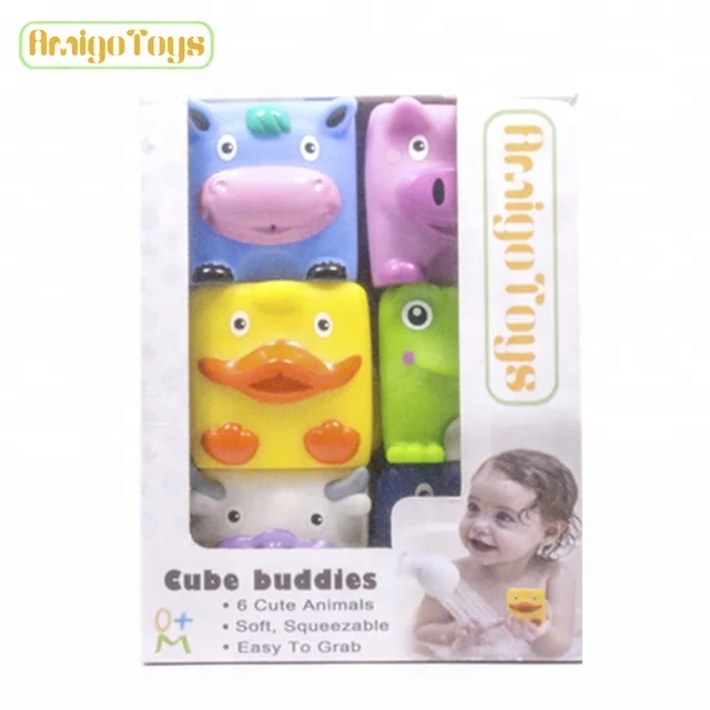 BPA Free Cute Bear Water Squirting Educational Block Toys