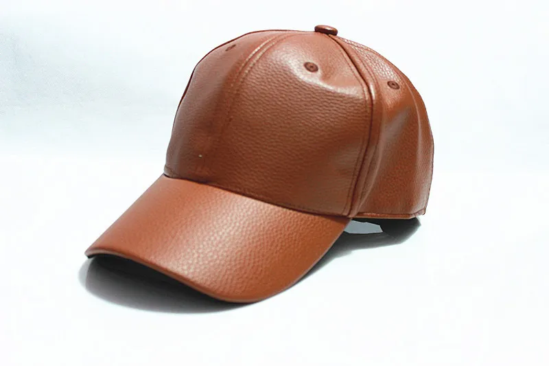 Best Selling winter simple design high quality PU leather baseball cap