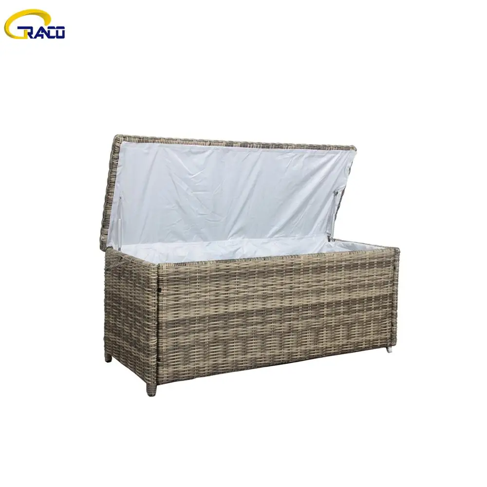 
Garden rattan outdoor cushion box high quality rattan cushion box 