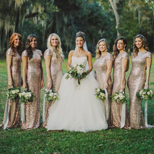 New Wedding Dresses Gold Bridesmaid Sequin Gold Bridesmaid Dresses Sequin