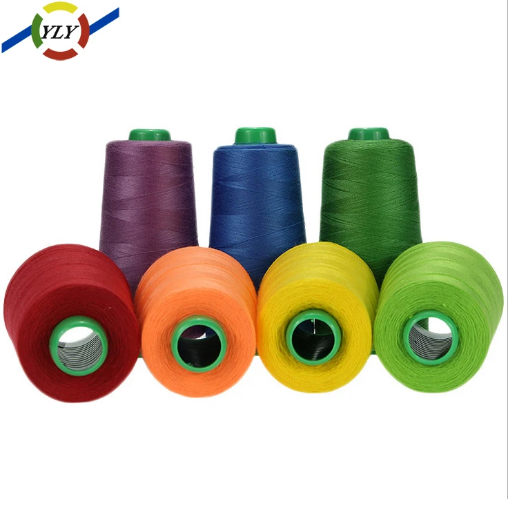 Chinese supplier cotton stock lot raw materials polyester cheap sewing thread 40/2 20/3