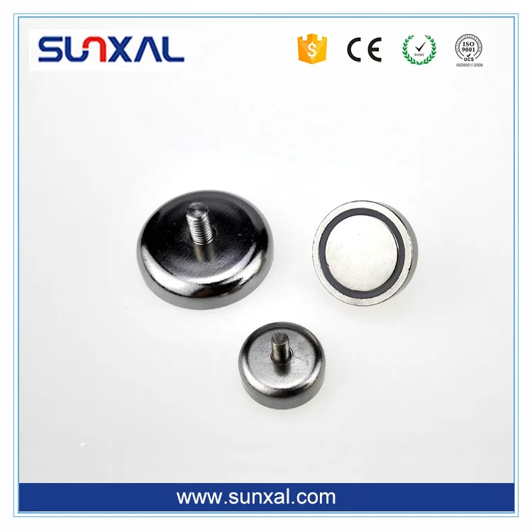 
Round Steel Mounting Super Powerful Thread Hole Countersunk Neodymium Cup Magnet 
