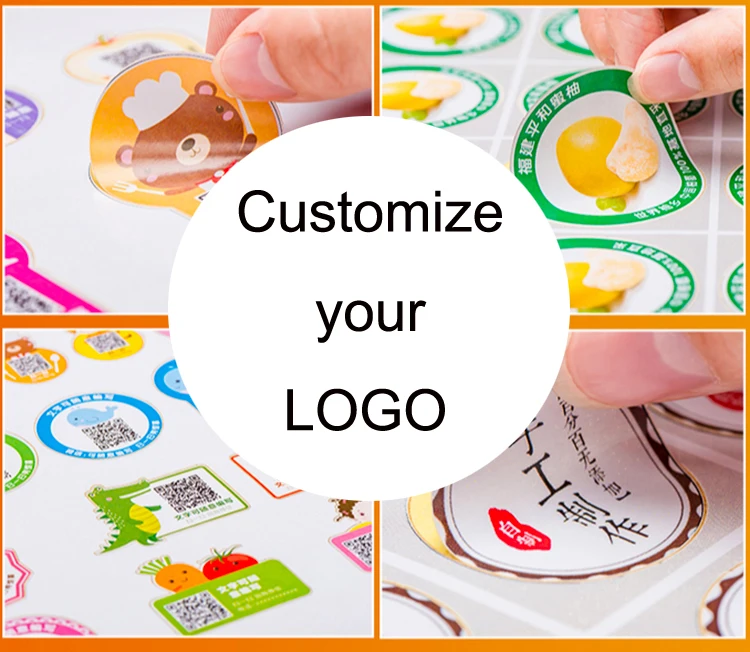 Minsda Custom Adhesive Black Food Labels For Coffee Bags Printed Coffee bag sticker