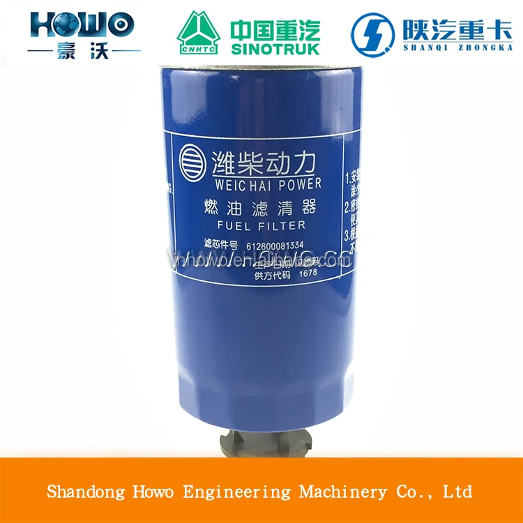 
Sinotruk Howo parts diesel engine Weichai WD615 Fuel Filter 612600081334 