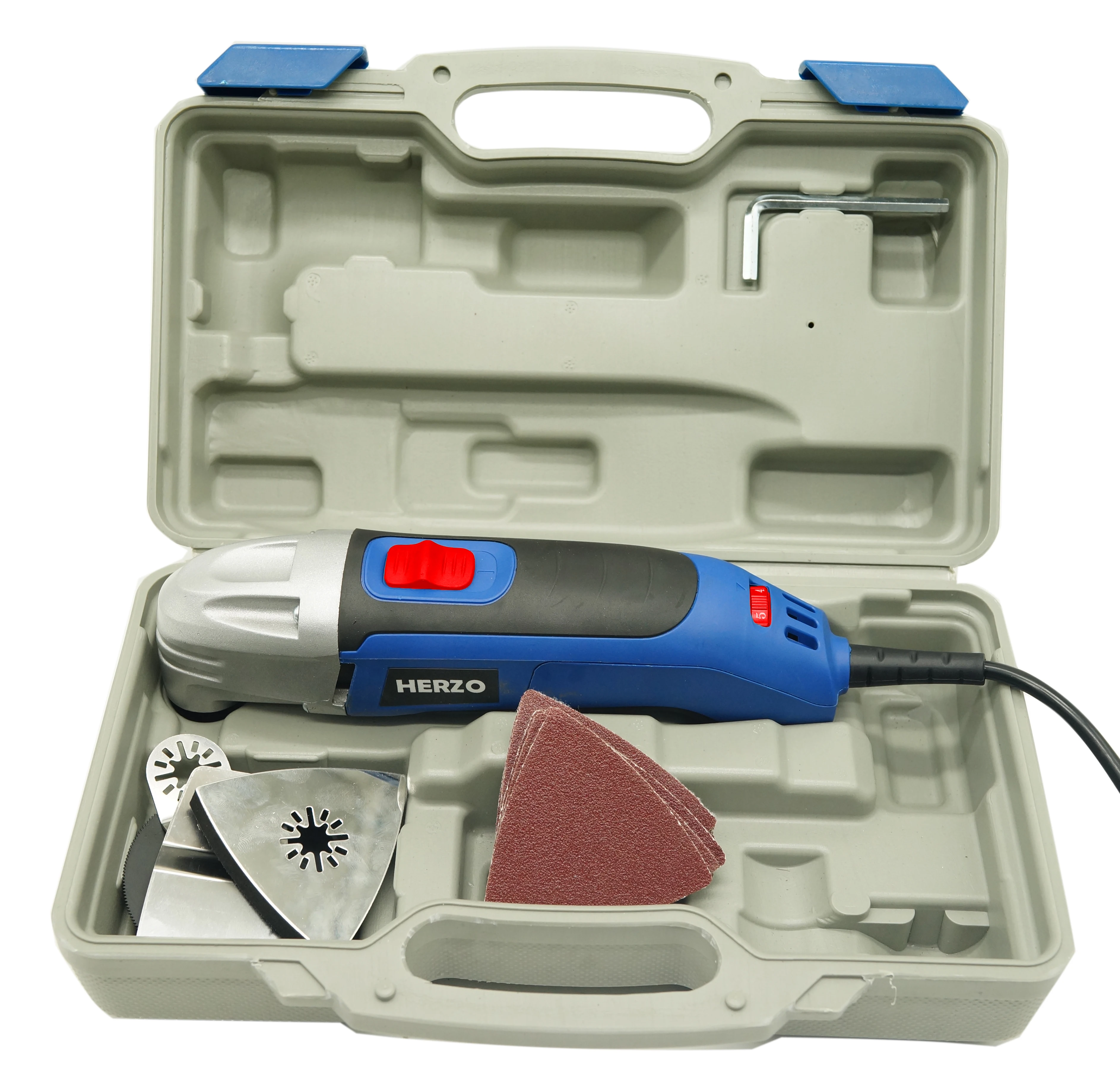 HERZO Power Tools Electric Oscillating Multitool 2.5A Variable Speed Multi-Master Oscillating Tool Powerful Electricity Source