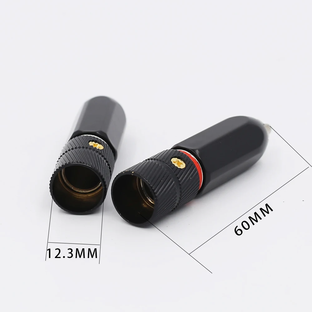 OEM Black Print Gold RCA connector cables  Audio RCA plug rca audio adapter Audio HIFi cable