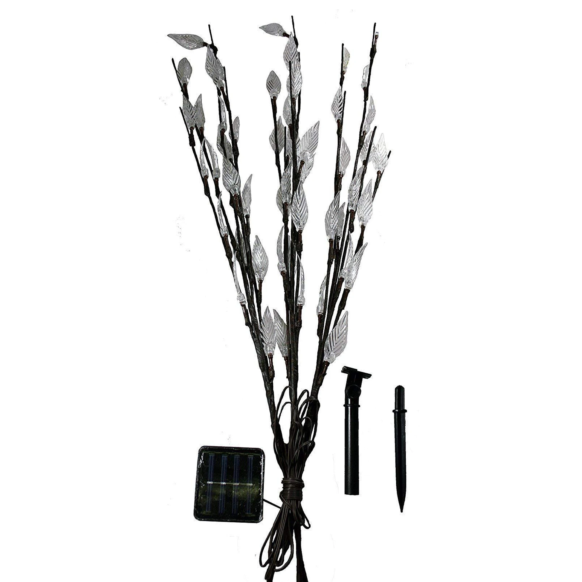 Декоративные ветки, листья дерева, солнечные наружные садовые солнечные лампы