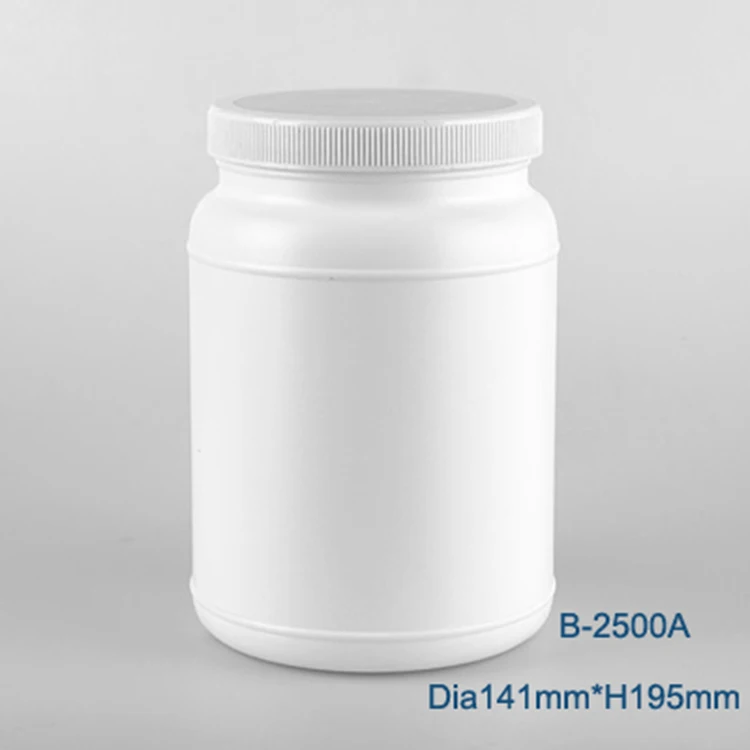 Plastic Whey Protein White Container,HDPE Bottle Alibaba Trade Assurance Supplier,2500ml White HDPE Tablets Pills Bottle