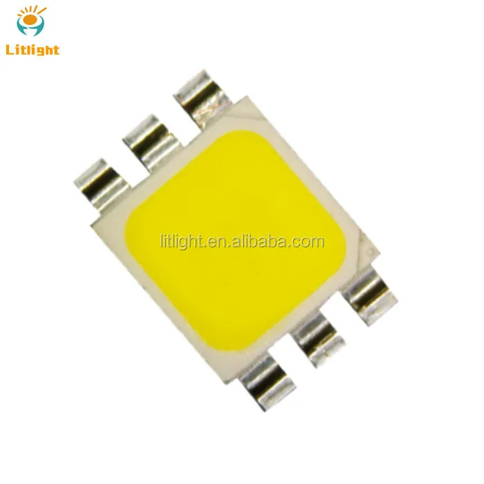 High Power Light Eimitting Diode Full Color PLCC-6 Red Green Blue 3in1 6 Pins 1.5W SMD 5074 RGB LED Chip Specifications