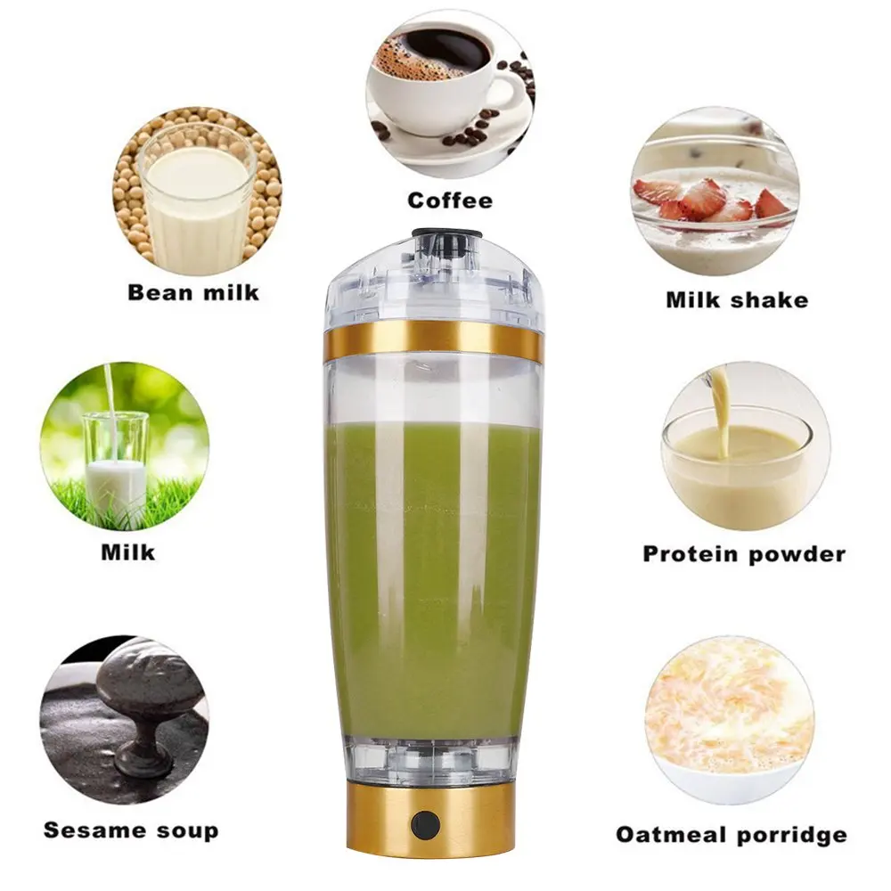 Electric Protein Shaker Bottle, Made with Tritan BPA Free 20 oz Vortex Portable Mixer Cup USB Rechargeable Shaker Cups