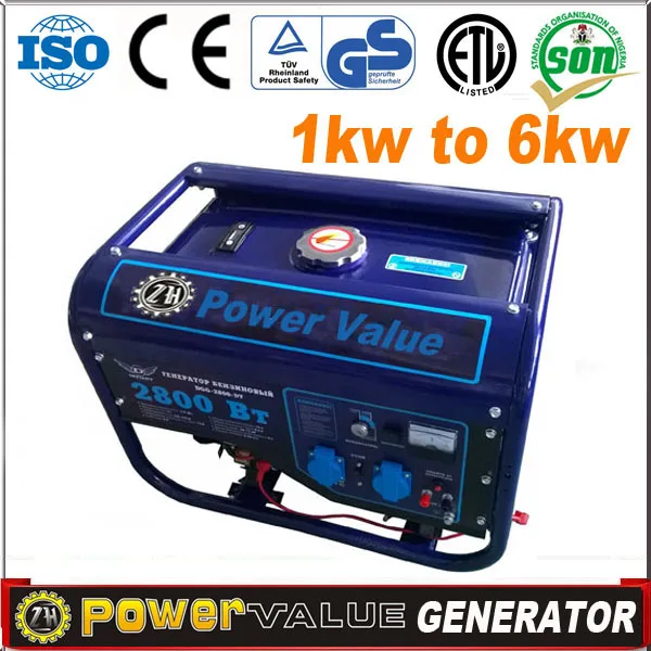 2014 сделано в китае! энергетической ценности 3000w 3 ква бензин портативный генератор для oem