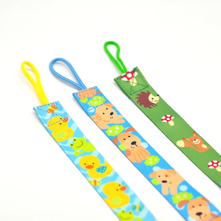 
High quality lanyard baby strap with plastic pacifier holder 