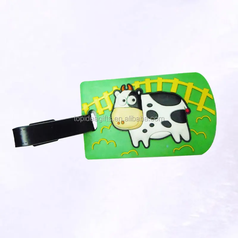 Export cute Tortoise and phoenix animal design zoo souvenir gifts pvc luggage tag suitcase tags bag name card holder