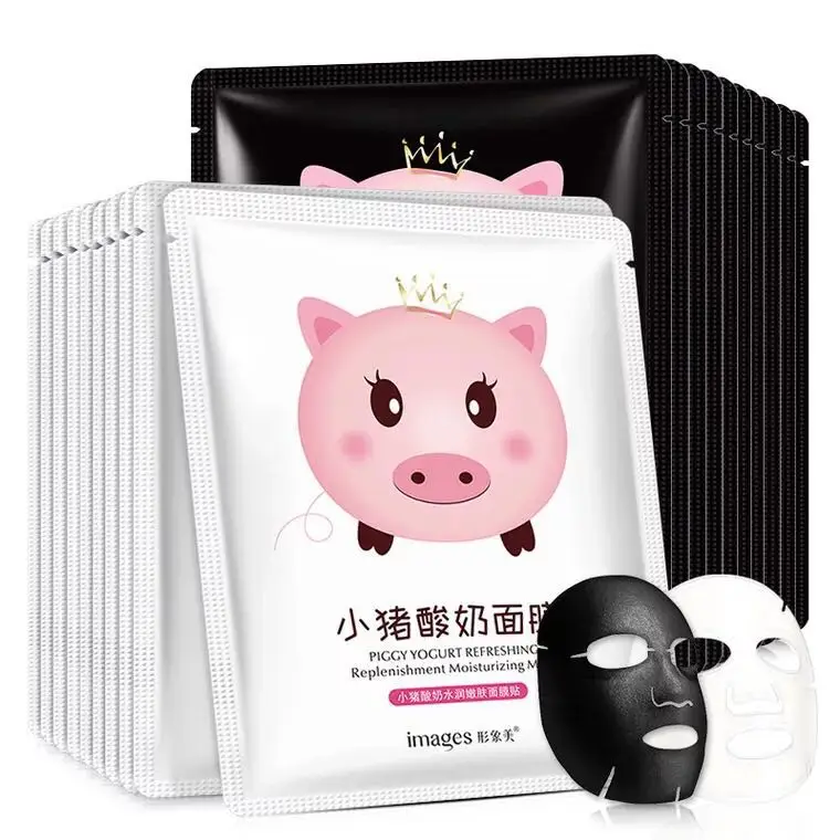
Hot Skin Care Mask Improve Dry Skin Keep Moisture Pig Yogurt Black Mask 