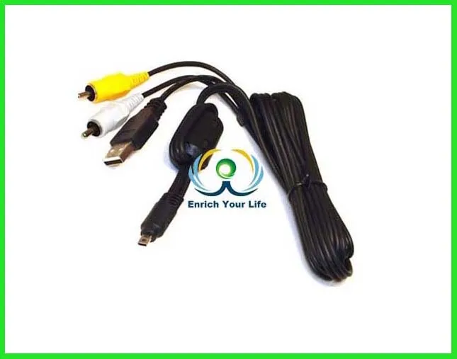 USB и AV аудио-видео кабель для Nikon UC-E6 Olympus T-100 FE-47 FE-4000 FE-230