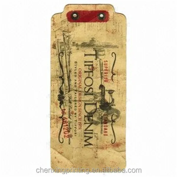 
Old fashioned hang tags paper garment hang tags for clothes 