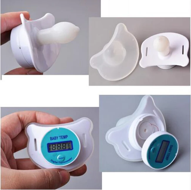 Детские цифровые термометры для соски, медицинский термометр с ЖК-экраном для соски и рота, силиконовый Детский термометр, мониторы для здоровья ребенка