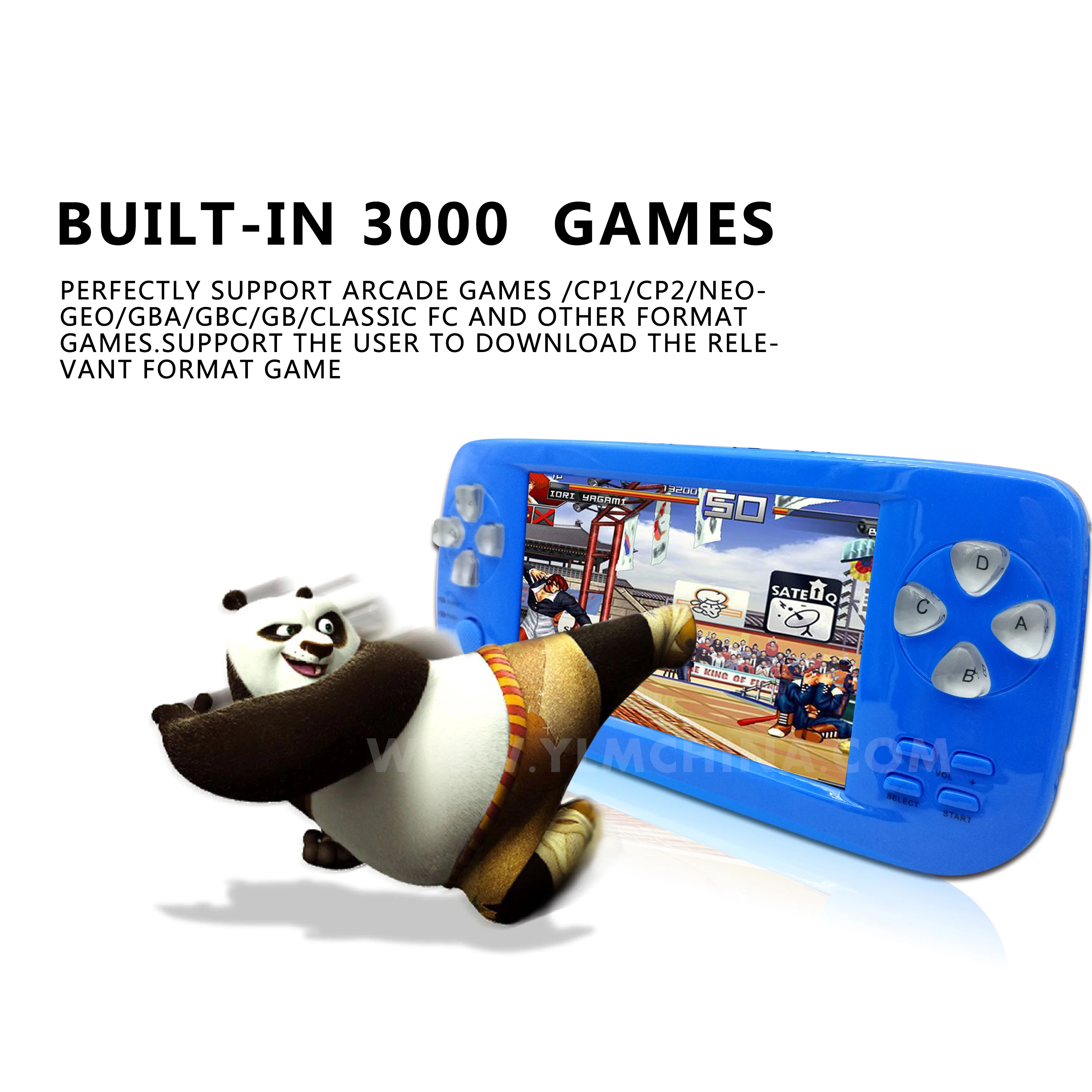 ANBERNIC 4.3 Inch Big Screen PAP-KIII Portable 64 Bit Handheld Retro Game Console with 3000 Built-in Games Pap-k3