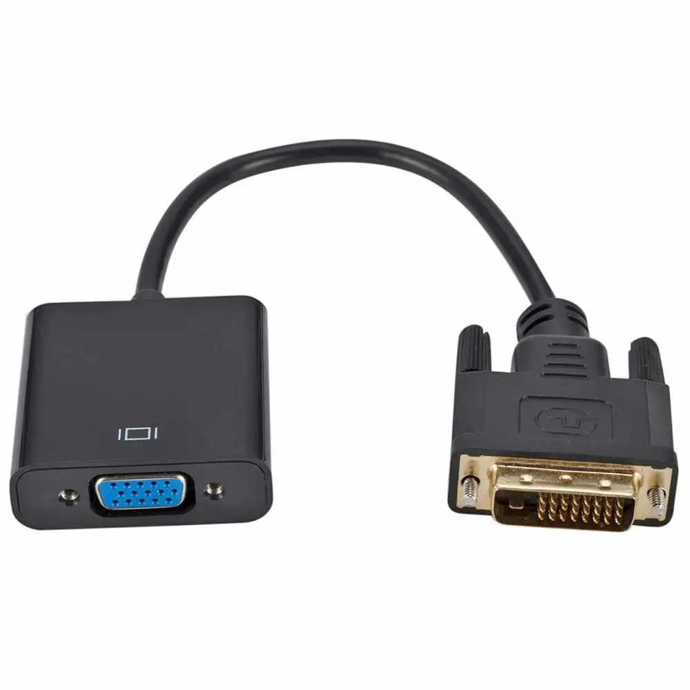 DVI Male to VGA Female Video Converter Adapter DVI 24+1 25 Pin DVI to VGA Adapter Cable for TV PS3 PS4 PC Display 1080P