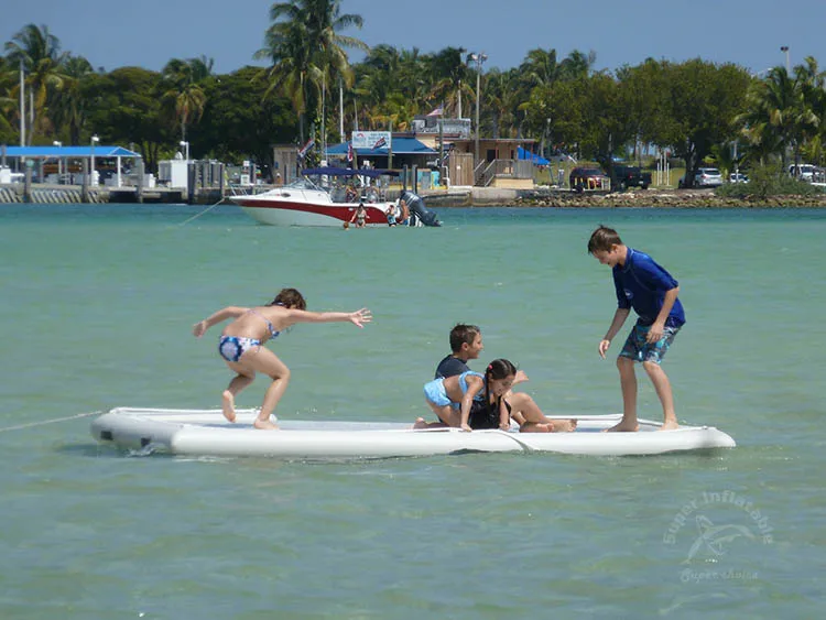 Float Fishing Dock Mattress Platform, Inflatable Floating Dock Boat Water Platform