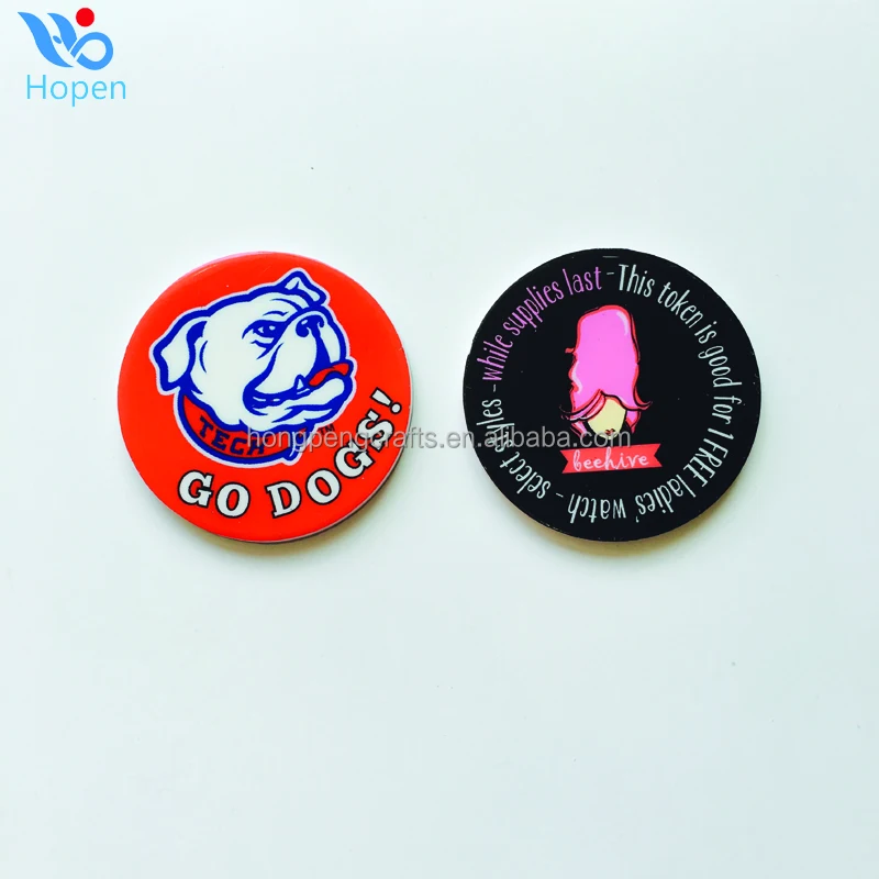 
Promotion gold color plastic token coin 