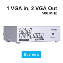 MT-VIKI 500Mhz VGA Video Signal Splitter Distributor I input to 2 Output support widescreen LCD Monitors