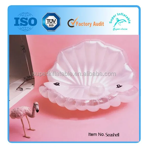 Custom Inflatable animal toy inflatable pool float seashell,seashell pool float manufacturer