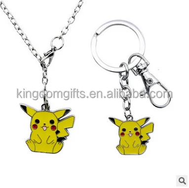 
hot sell Pokemon Pikachu metal keychains 