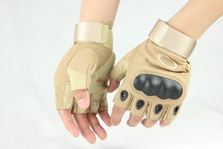 Rock climbing gloves nylon led gloves flashing impact gloves leather half finger driving
