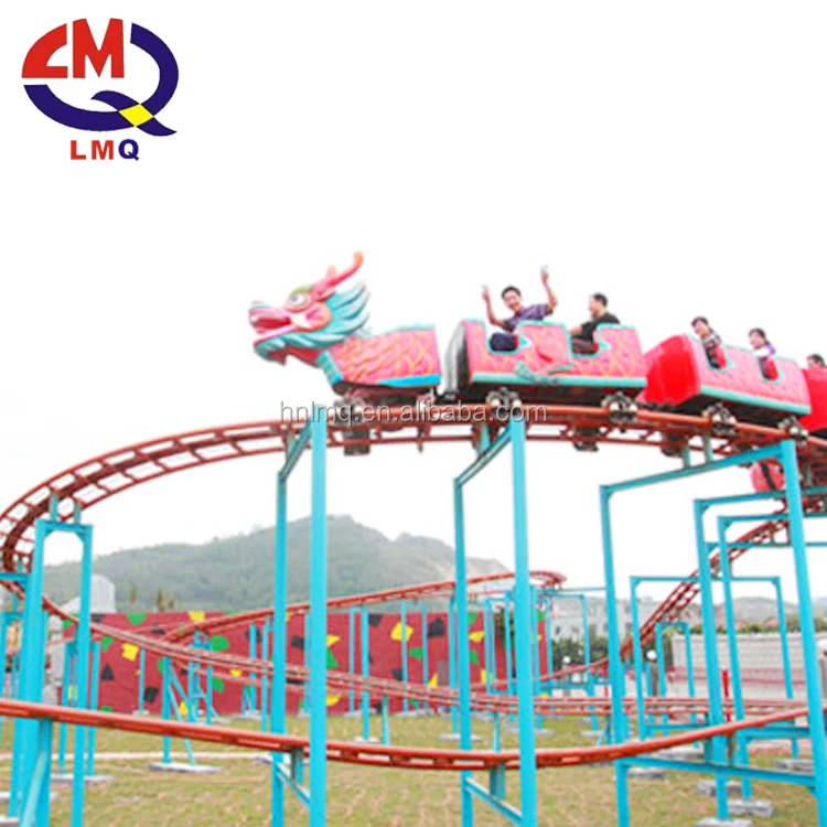 Eye catching small roller coaster high speed dragon train rides sale