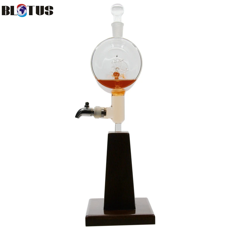 Drum boat whiskey decanter set decanter bracket whiskey stone and funnel