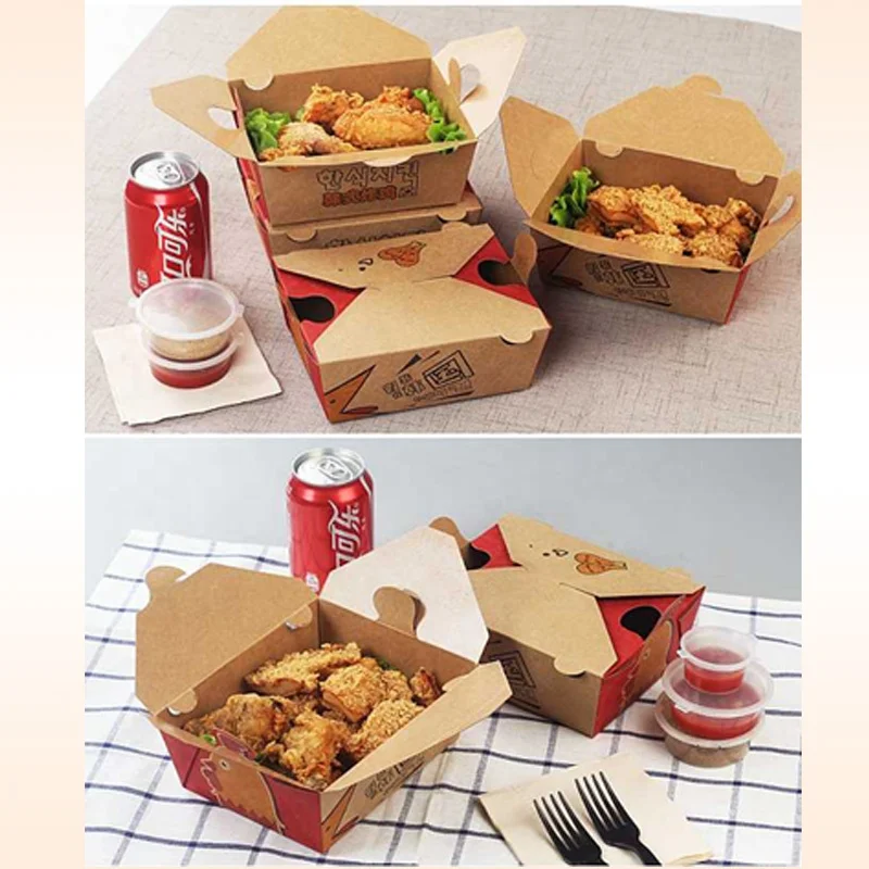 
One side PE coated paper 300gsm brown kraft paper+18gsm film for making chicken box/ fast food packaging box/white noodle boxes 