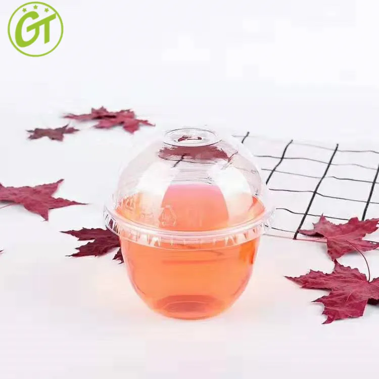 High quality 500 ml 16oz plastic U shape PP  bubble tea cup with lids and straws