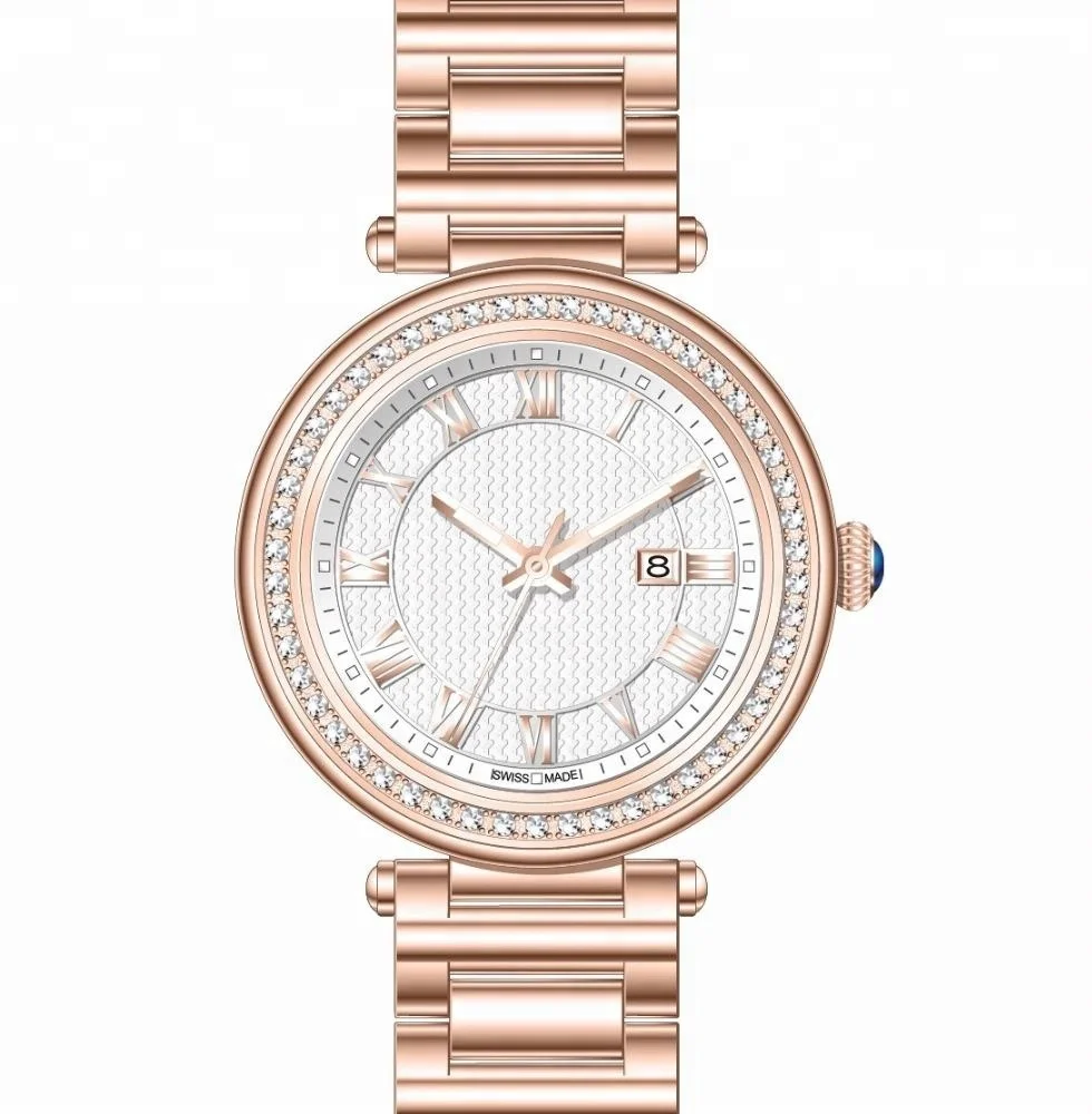 Limited edition type and stainless steel material master CNC seting diamond watch