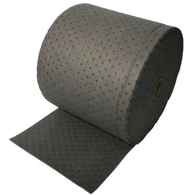 
100pp needle-punched universal absorbent roll dimpled oil spill absorbent pad 