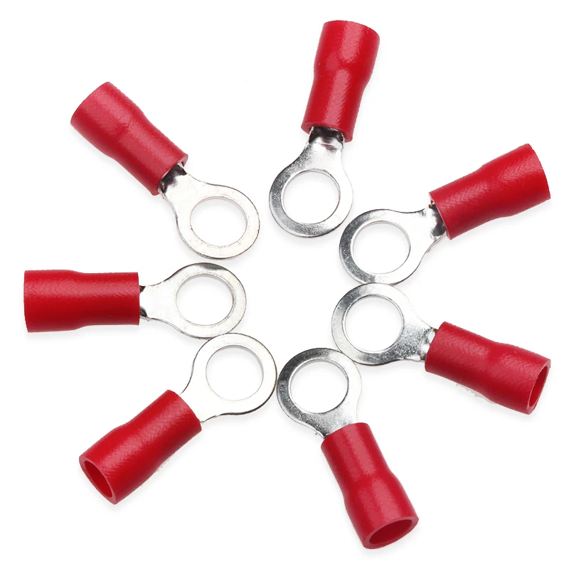 Wholesale Electrical Ring Terminals,Insulated Round Type Crimp Terminal Connector,22-18 AWG Cold-pressed