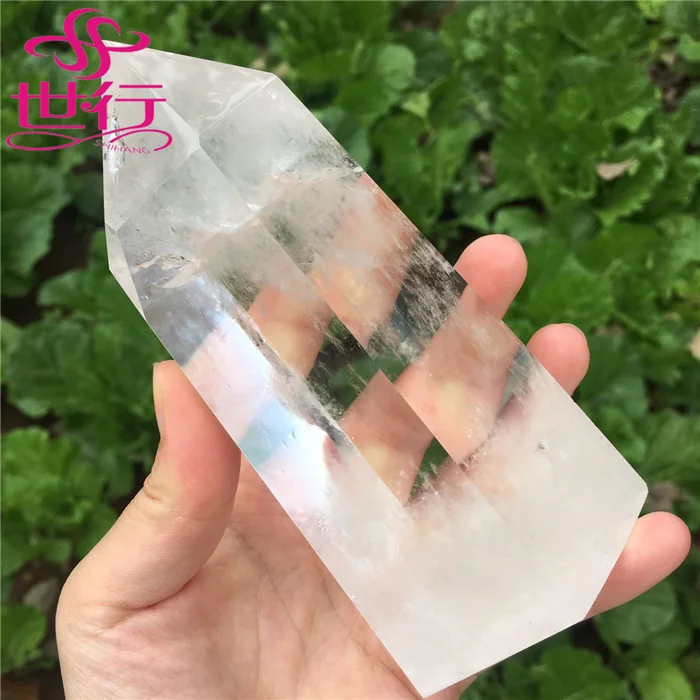 Wholesale natural clear white crystal pillar wands points single terminal white crystal pillar wands points for